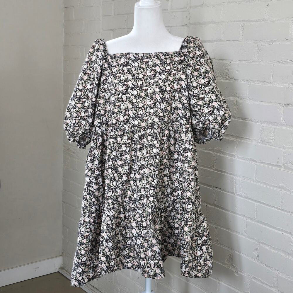 Levi's Cottagecore Floral Babydoll Mini Dress XL |  Puff Sleeves | 100%  Cotton